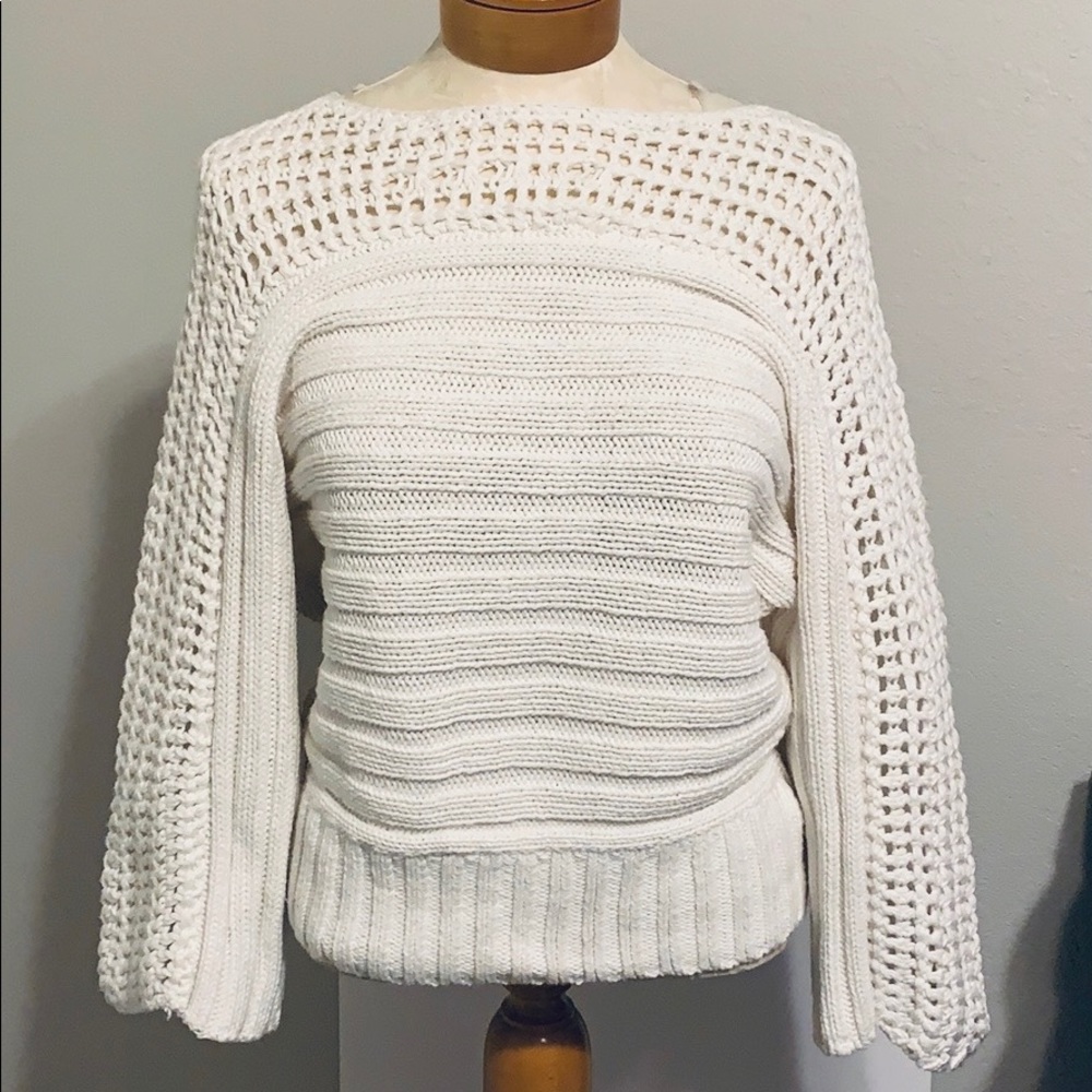 Anthropology Moth off white sweater size small